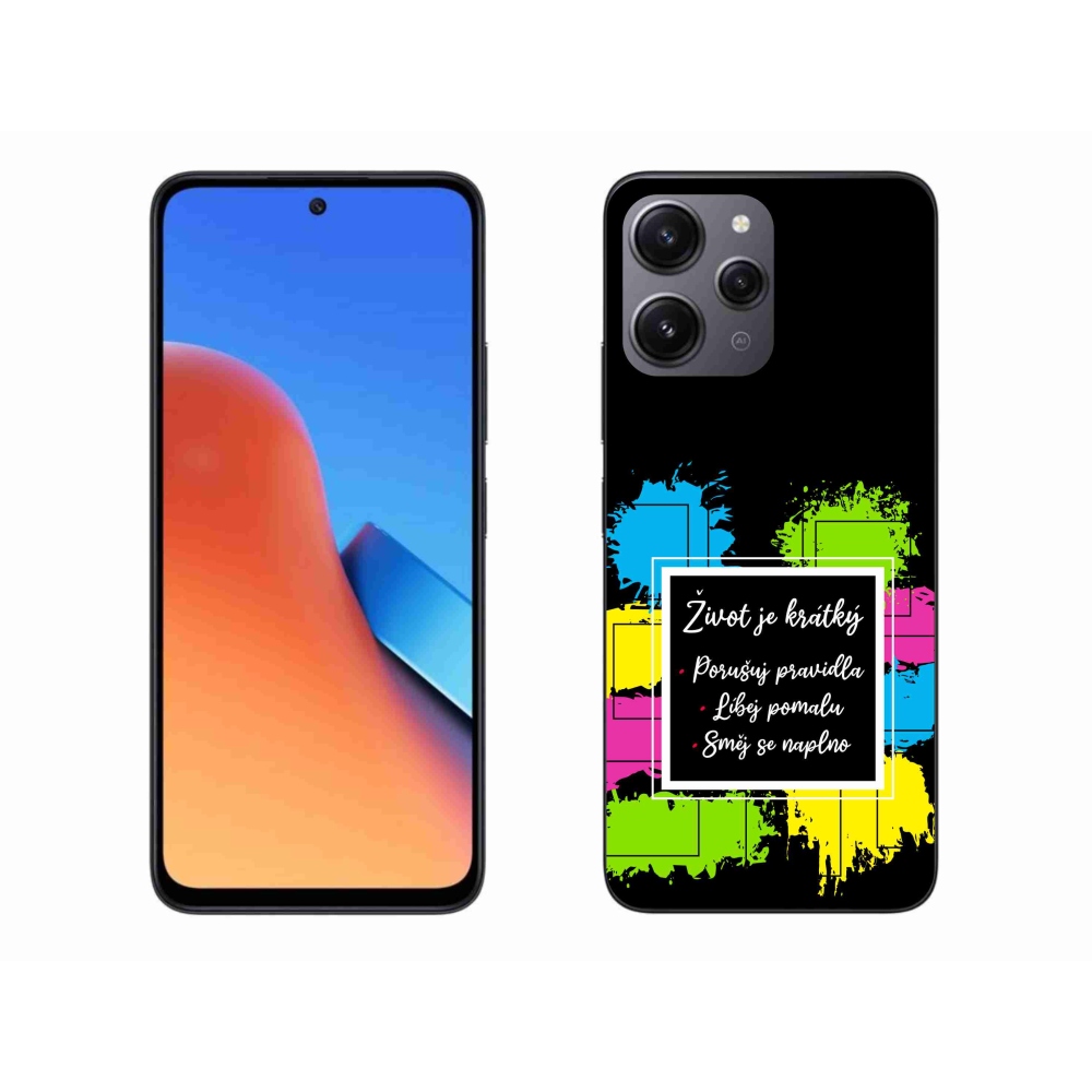 Gélový kryt mmCase na Xiaomi Redmi 12 - citát 5 čierne pozadie