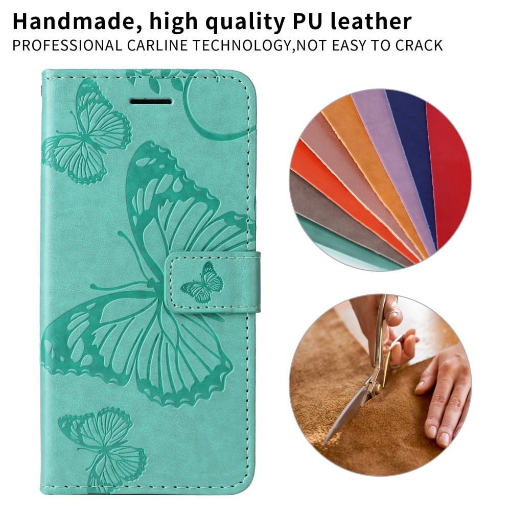 Big Butterfly knižkové puzdro na Xiaomi Redmi A5 (171.7x77.8x8.3mm) - modrozelené