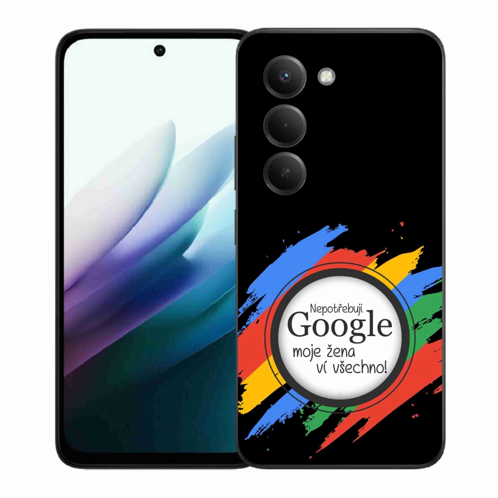 Gélový kryt mmCase na Xiaomi Redmi 15 4G/5G (171mm) - žena vie všetko čierne pozadie