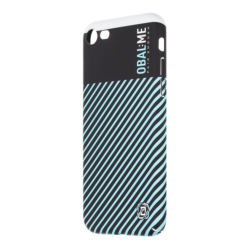 OBAL:ME Flossy Stripes Kryt pre Apple iPhone 7/8/SE2020/SE2022 Black/Sky Blue