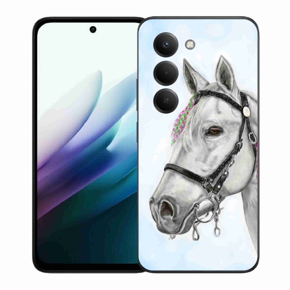 Gélový kryt mmCase na Xiaomi Redmi 15 4G/5G (171mm) - biely kôň 1