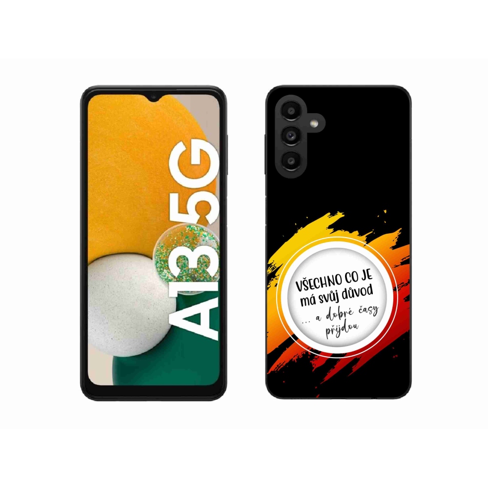 Gélový kryt mmCase na Samsung Galaxy A13 5G - citát 3 čierne pozadie