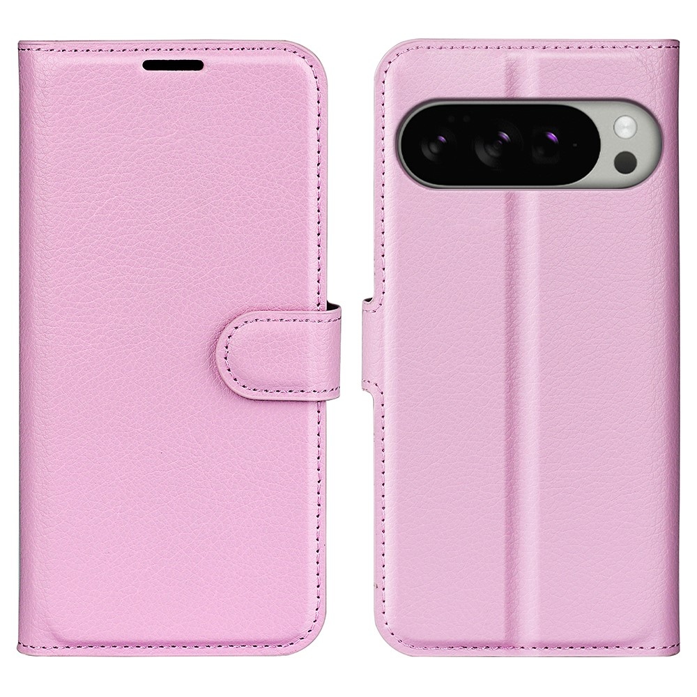 Litchi knižkové puzdro na Google Pixel 10 Pro XL - ružové