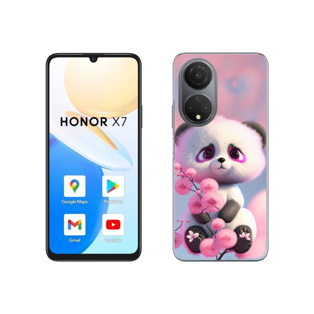 Gélový kryt mmCase na Honor X7 - roztomilá panda 1