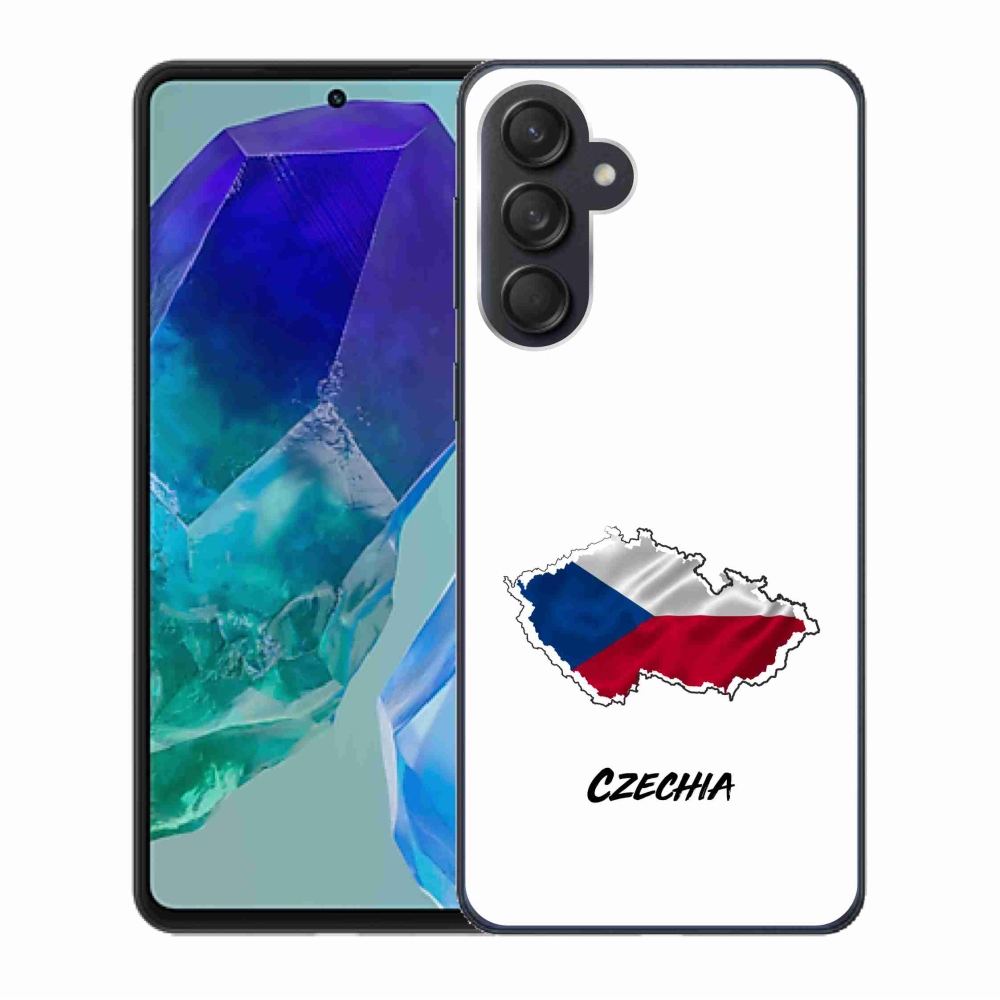 Gélový kryt mmCase na Samsung Galaxy M55 5G - Czechia biele pozadie