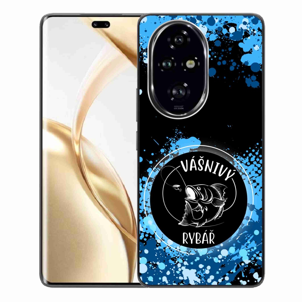 Gélový kryt mmCase na Honor 200 Pro 5G - vášnivý rybár čierne pozadie