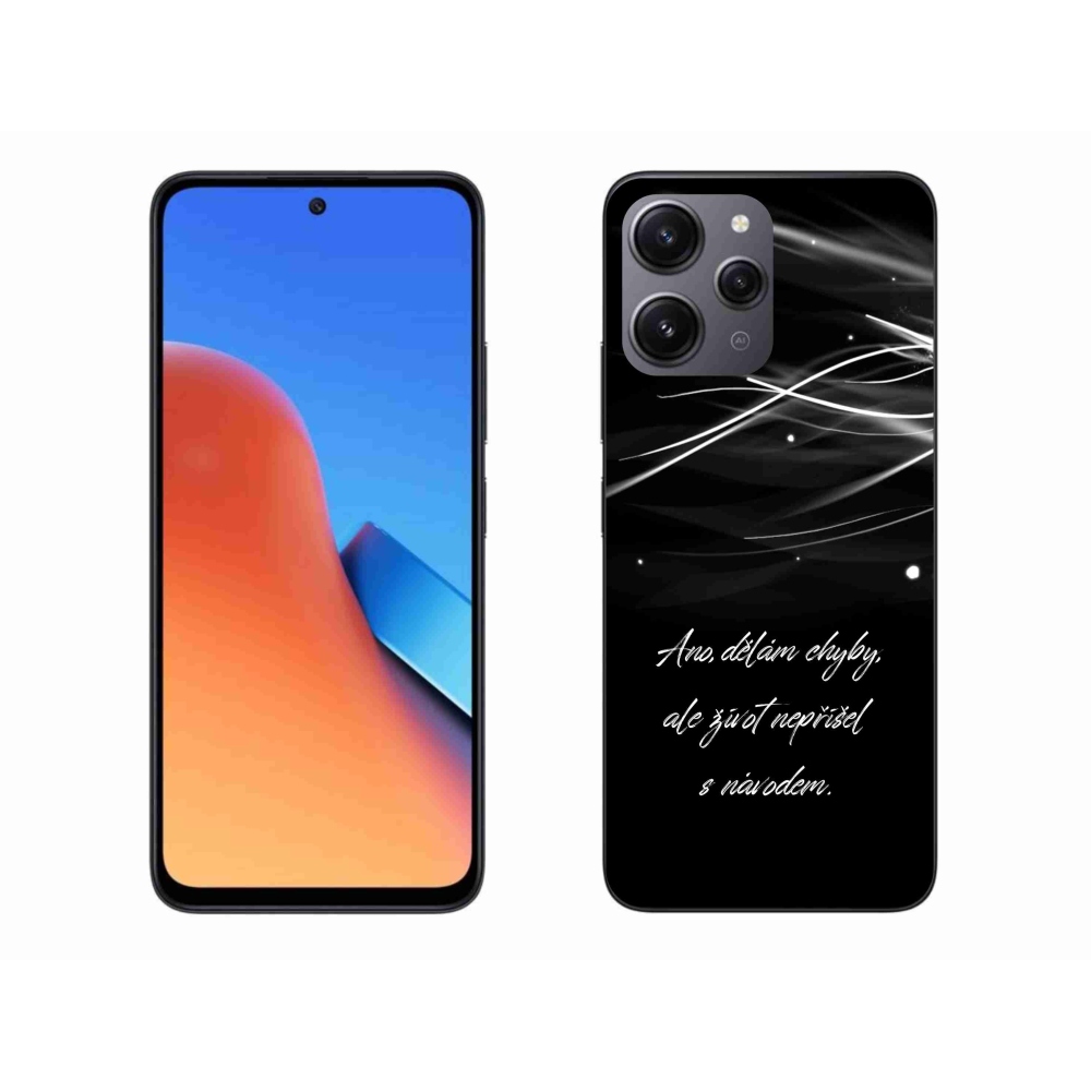 Gélový kryt mmCase na Xiaomi Redmi 12 - citát čierne pozadie