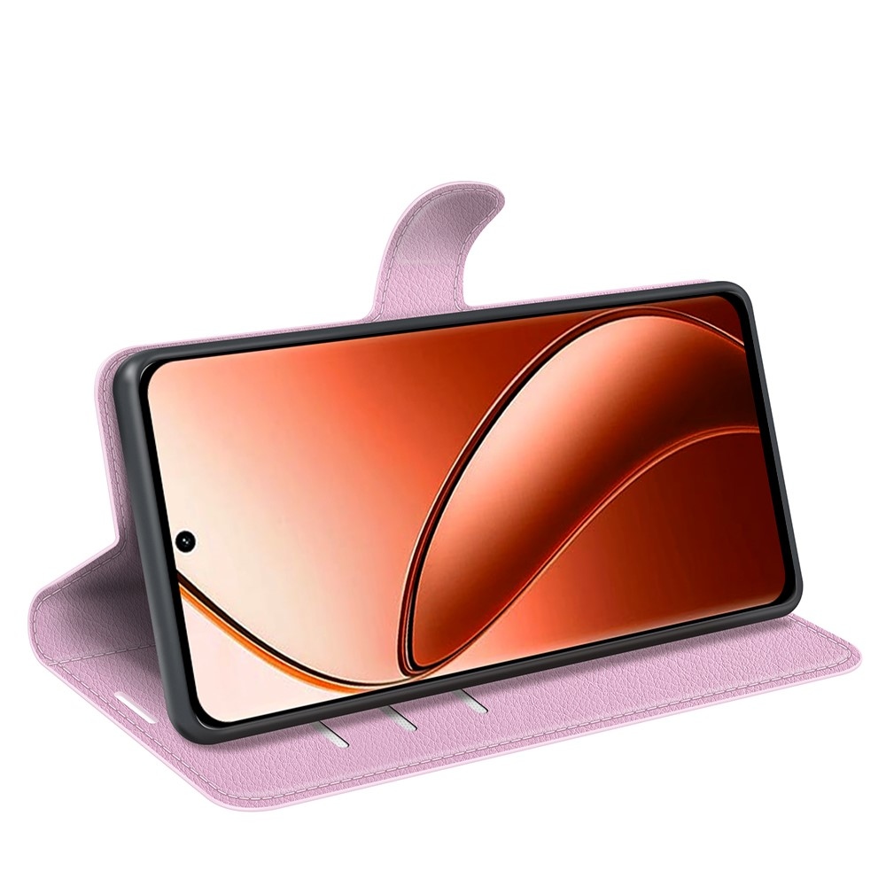 Litchi knižkové púzdro na Realme 12 Pro 5G/12 Pro+ 5G - ružové
