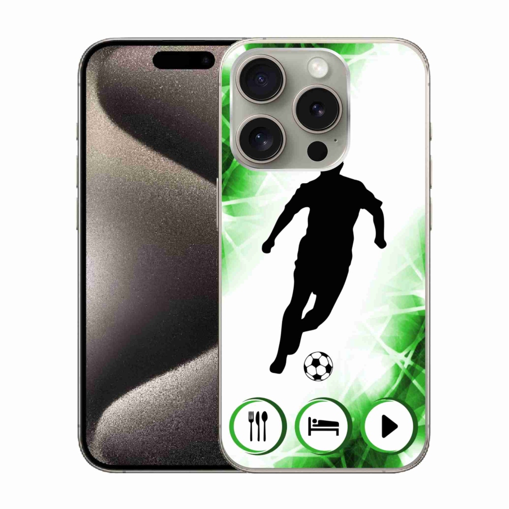 Gélový kryt mmCase na iPhone 15 Pro - futbalista