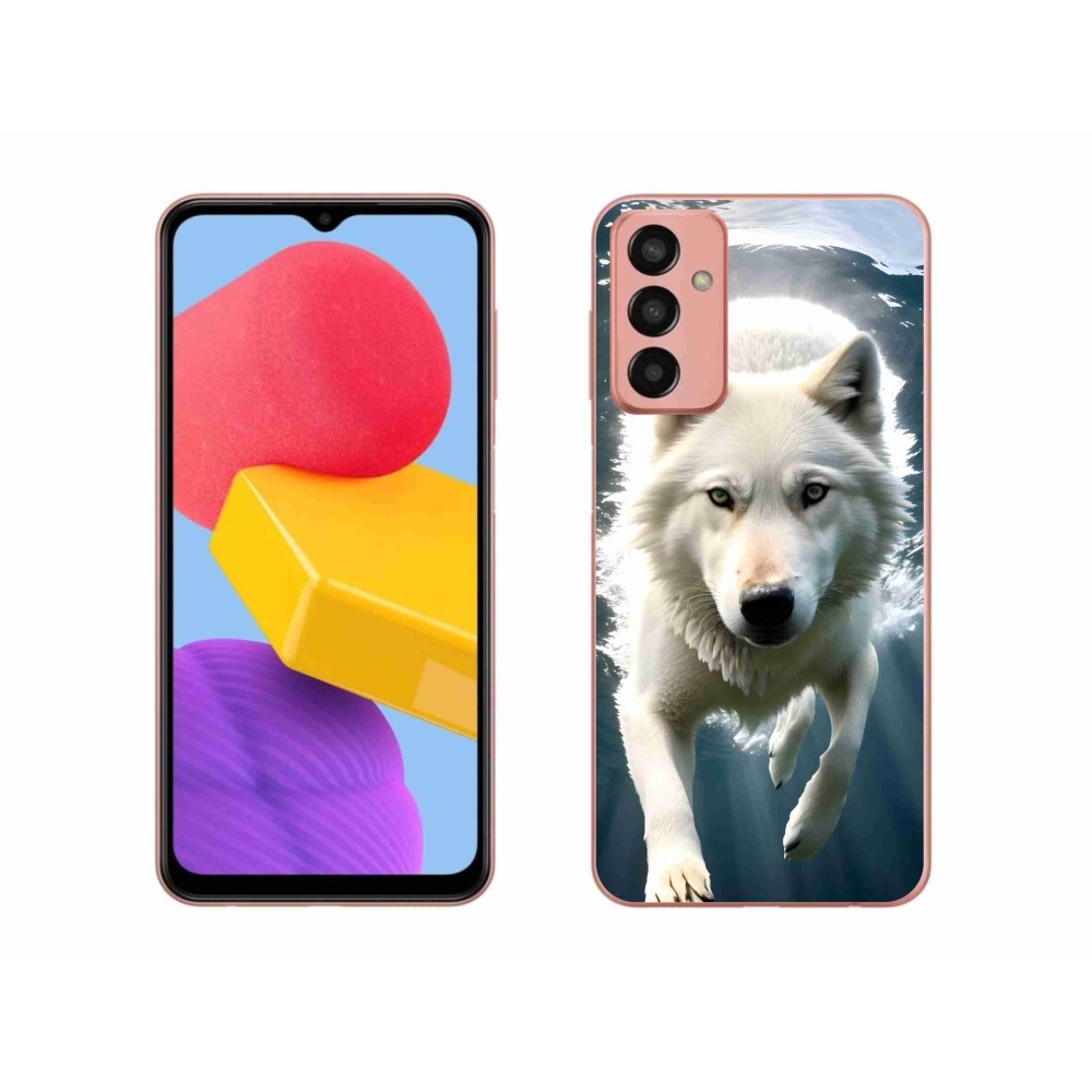 Gélový kryt mmCase na Samsung Galaxy M13 - biely vlk