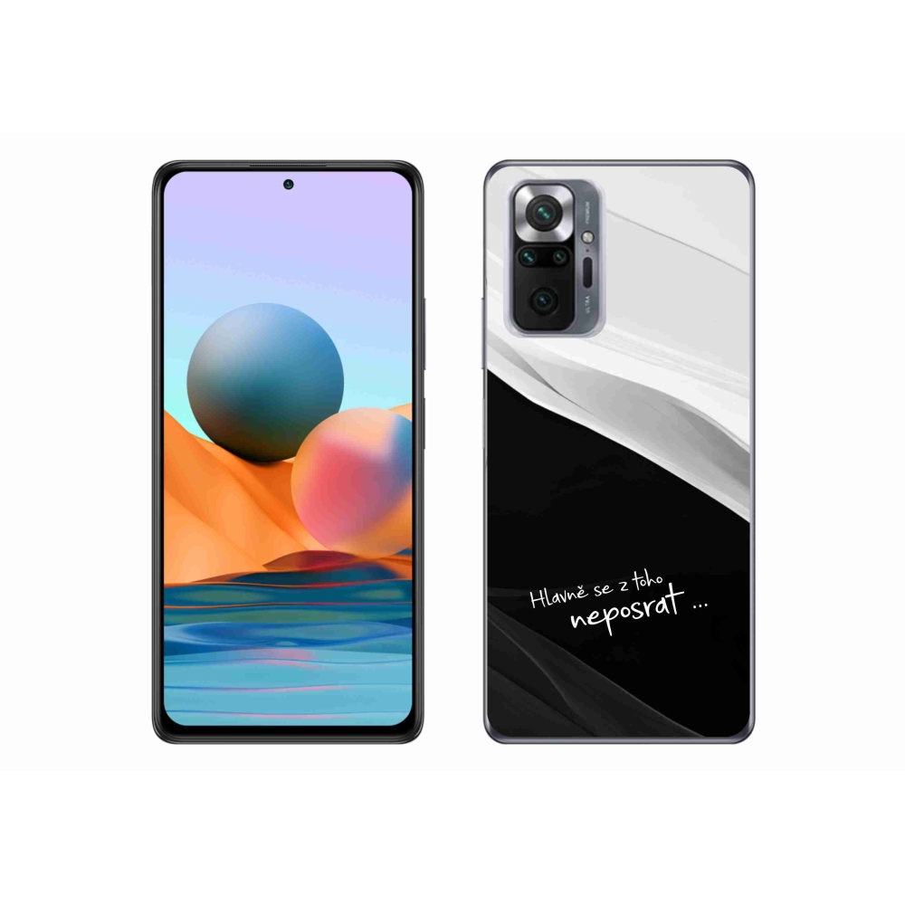 Gélový kryt mmCase na Xiaomi Redmi Note 10 Pro - vtipný text 13 čiernobiele pozadie