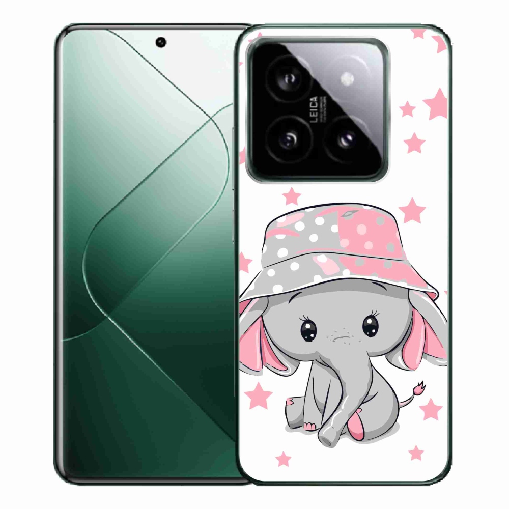Gélový kryt mmCase na Xiaomi 14 Pro - ružový slon