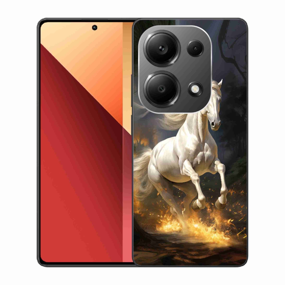 Gélový kryt mmCase na Xiaomi Redmi Note 13 Pro 4G/Poco M6 Pro - biely kôň 2