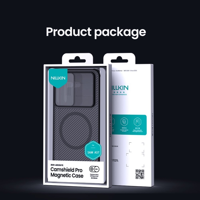 Nillkin CamShield PRO Magnetický zadný kryt pre Samsung Galaxy A57 Transparent Black