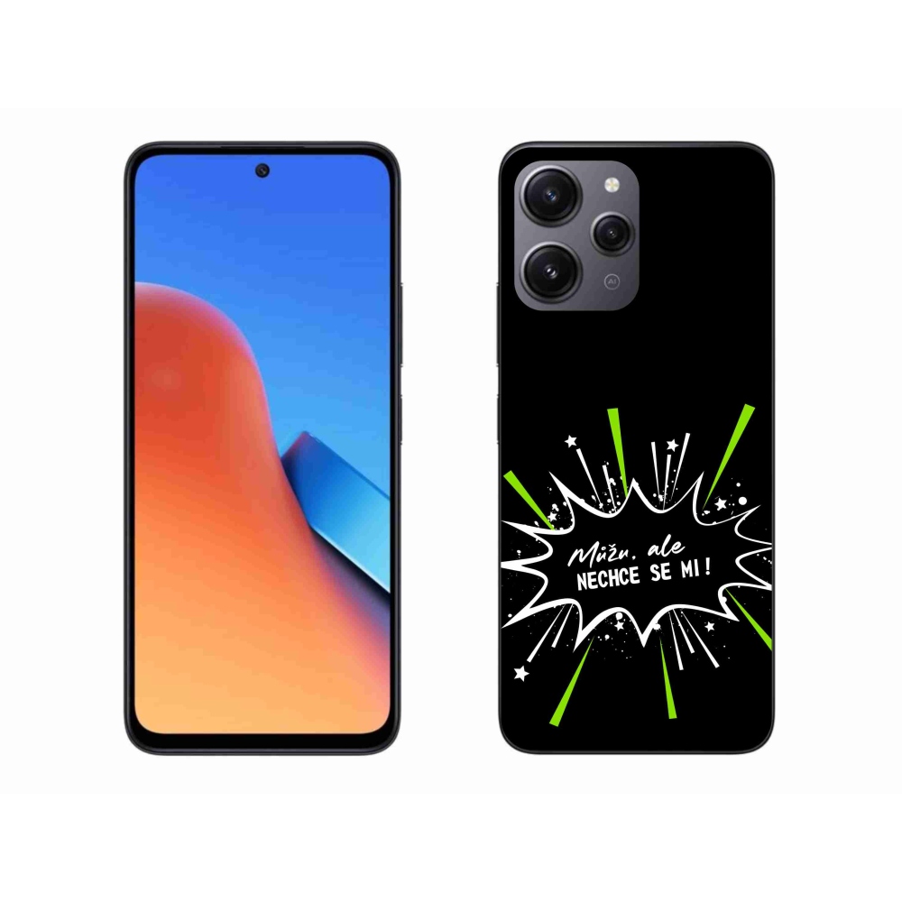 Gélový kryt mmCase na Xiaomi Redmi 12 - vtipný text 11 čierne pozadie