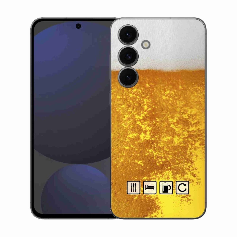 Gélový kryt mmCase na Samsung Galaxy S25 FE - pivný motív 3