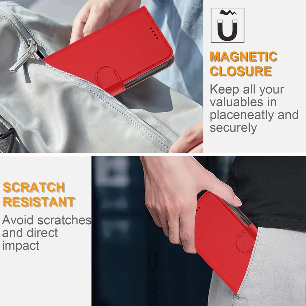 Snap knižkové puzdro na Xiaomi Redmi 15 4G/5G (171mm) - červené