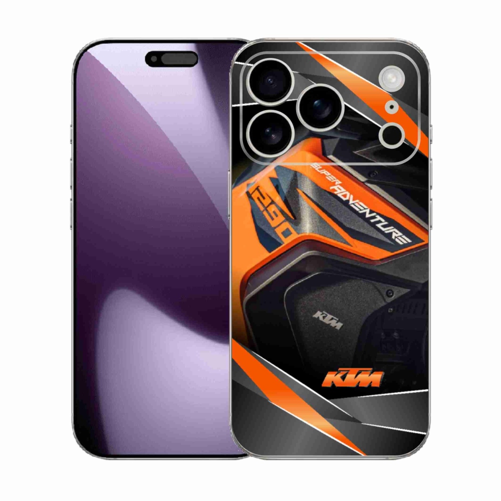 Gélový kryt mmCase na iPhone 17 Pro - motorka ktm