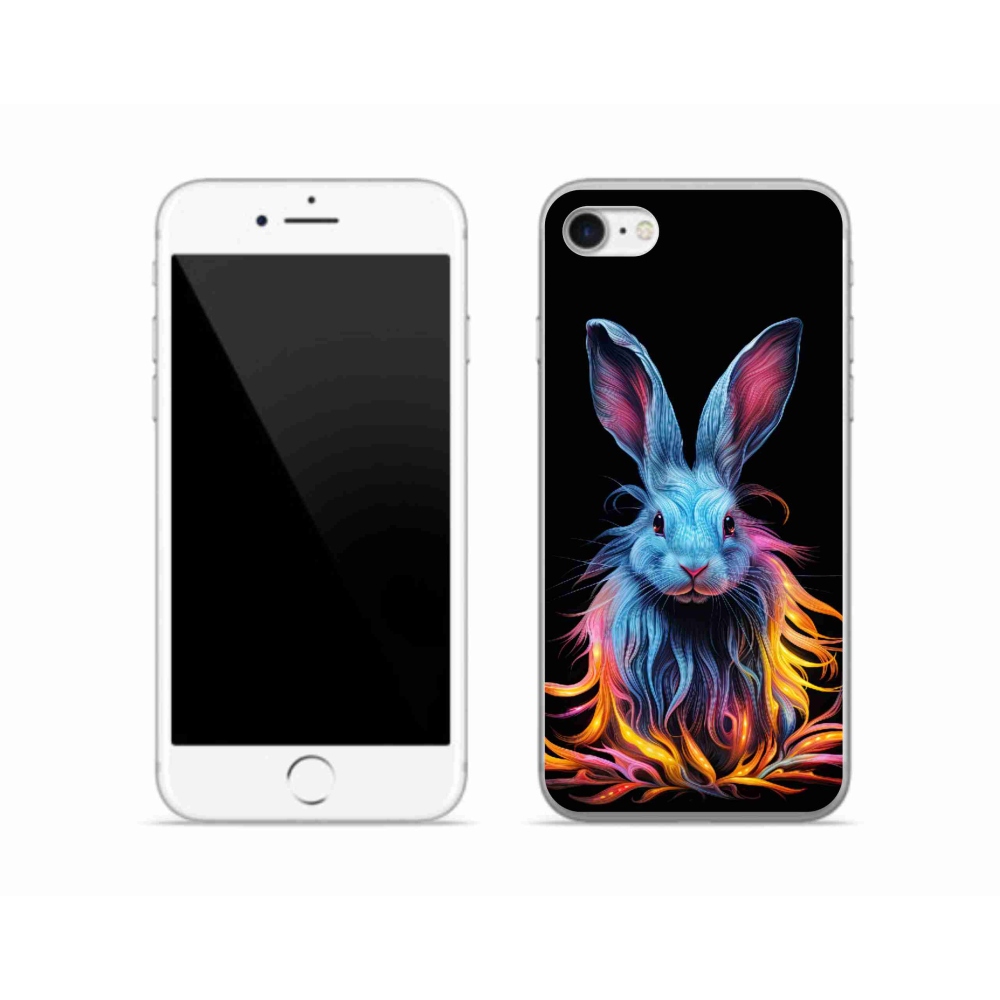 Gélový kryt mmCase na iPhone SE (2020) - abstraktný zajac