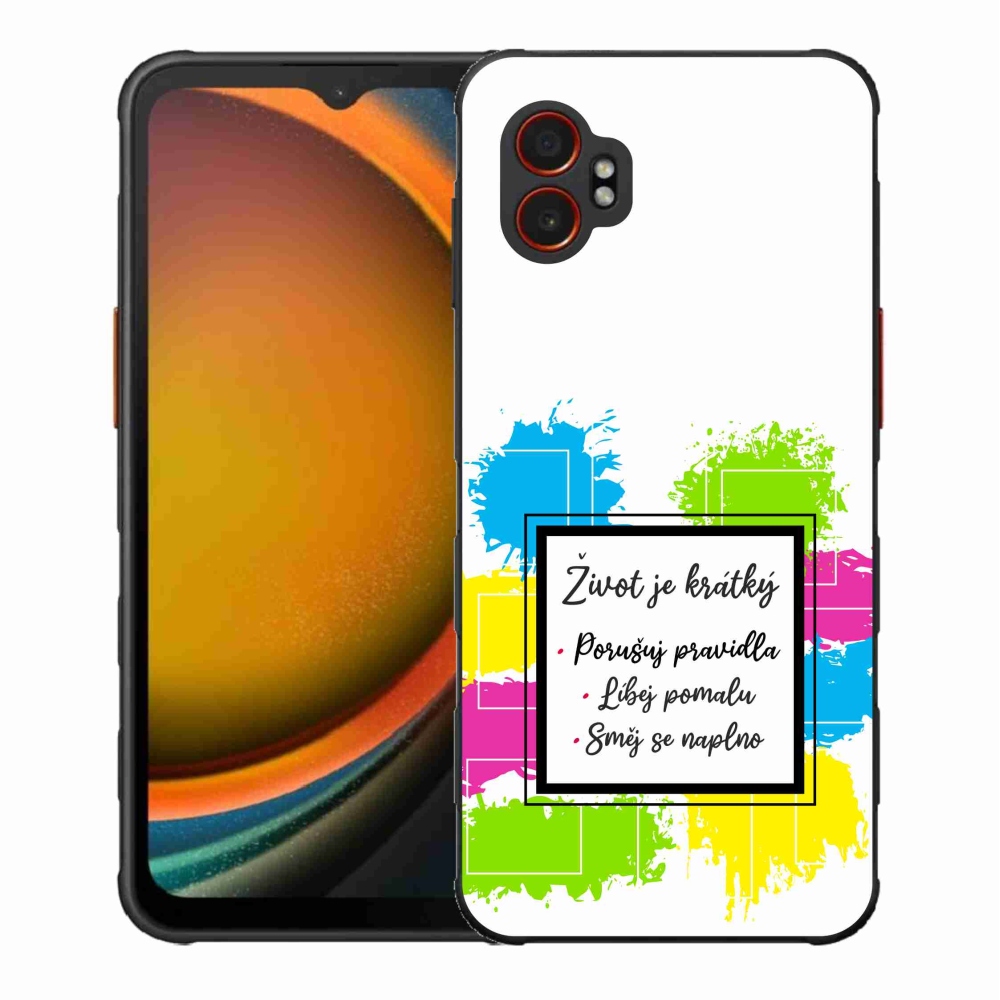 Gélový kryt mmCase na Samsung Galaxy Xcover 7 Pro - citát 5 biele pozadie