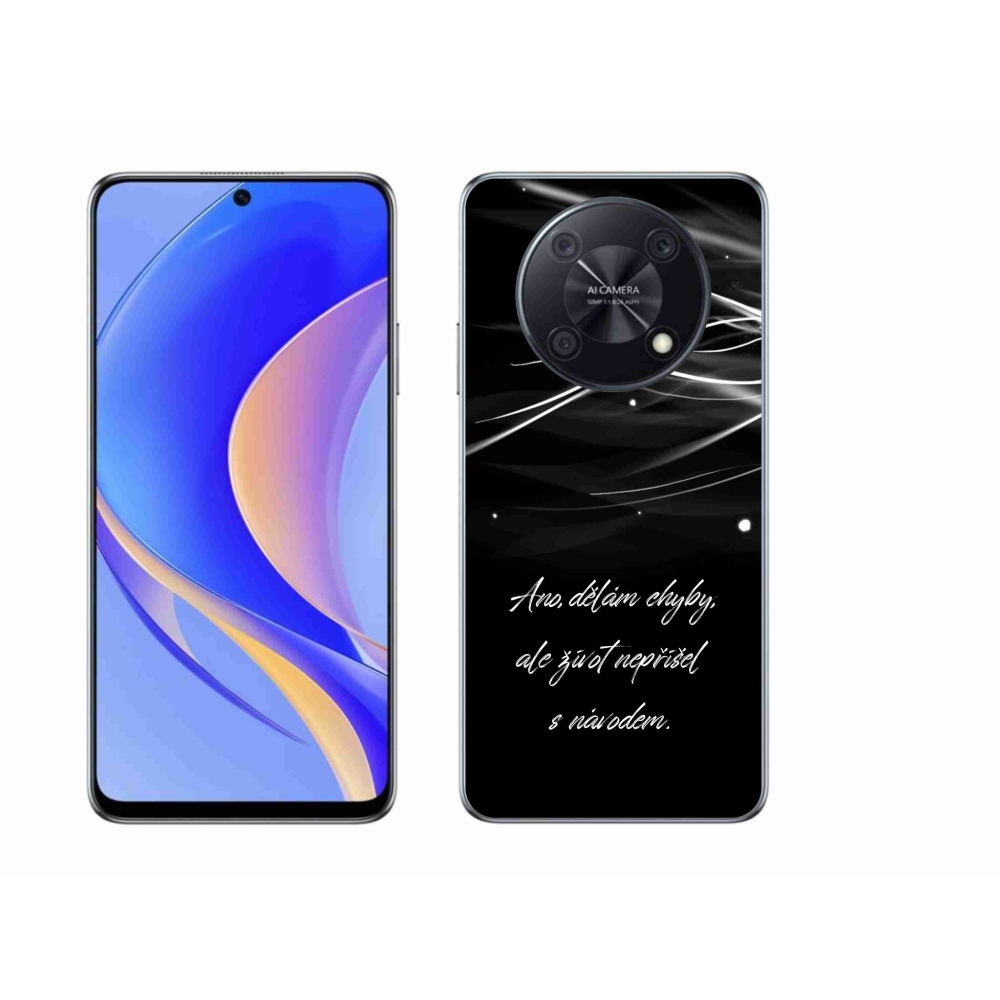 Gélový kryt mmCase na Huawei Nova Y90 - citát čierne pozadie