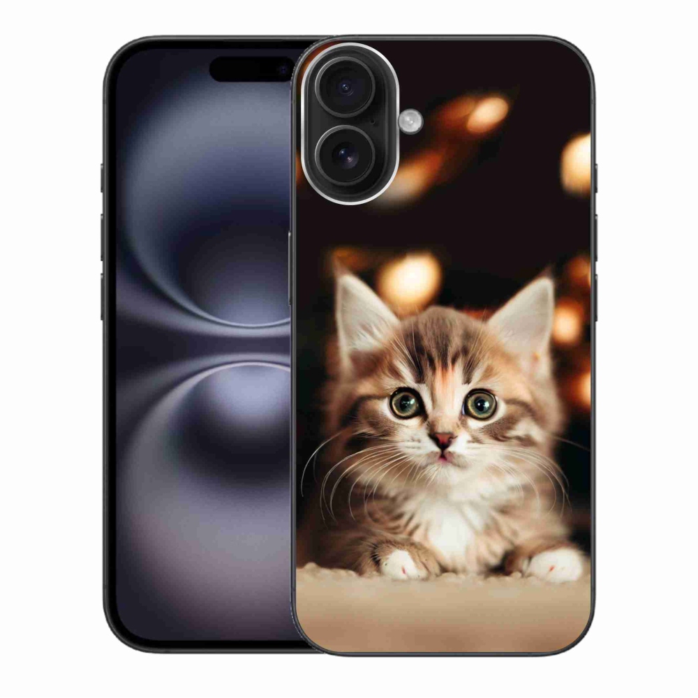 Gélový kryt mmCase na iPhone 16 Plus - roztomilé mačiatko 2