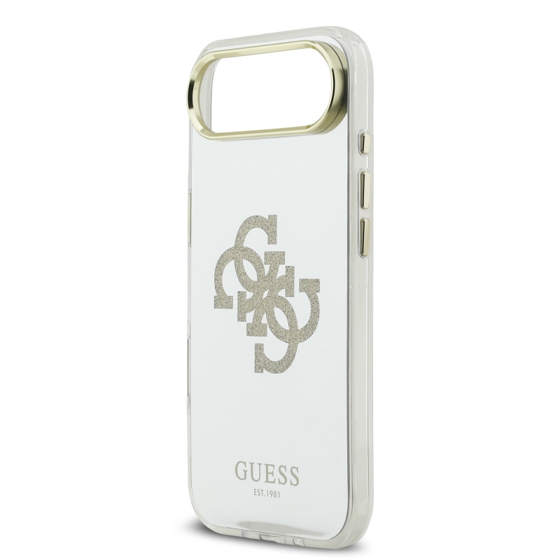 Guess PC/TPU Mirror 4G Glitter Logo MagSafe zadný kryt pre iPhone Air Gold