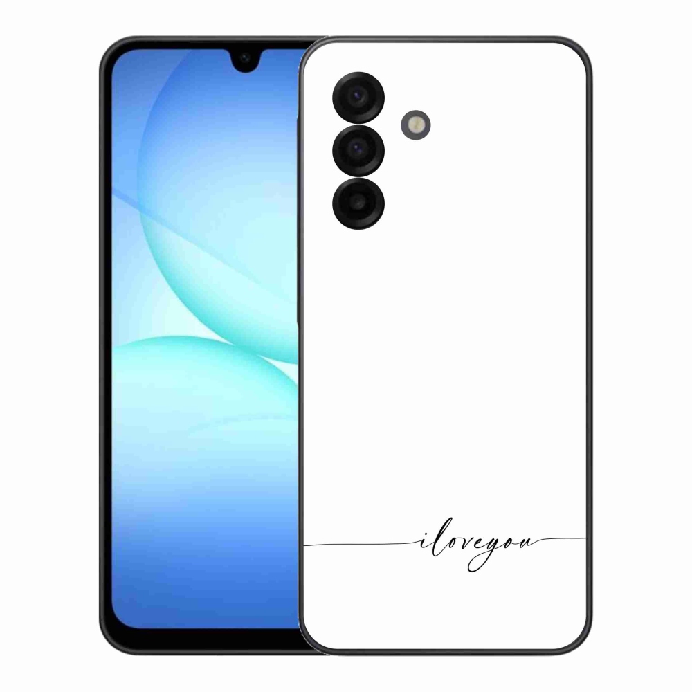 Gélový kryt mmCase na Samsung Galaxy A17 4G/5G - I love you biele pozadie
