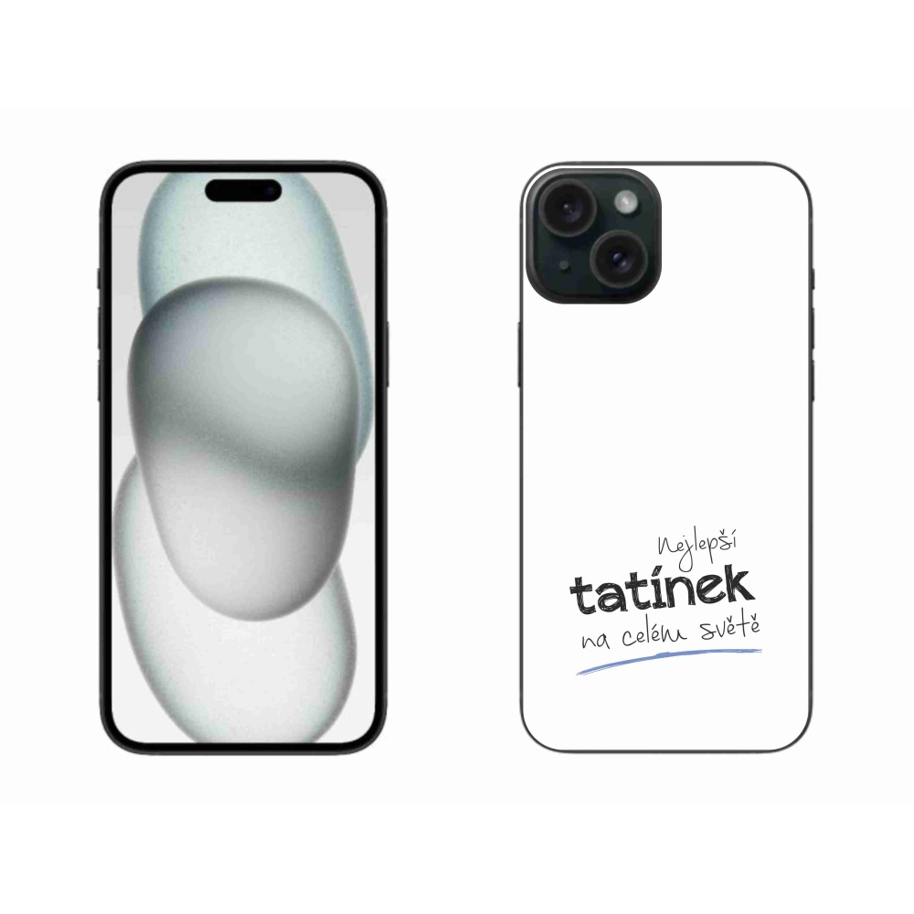 Gélový kryt mmCase na iPhone 15 Plus - najlepší otecko 4 biele pozadie