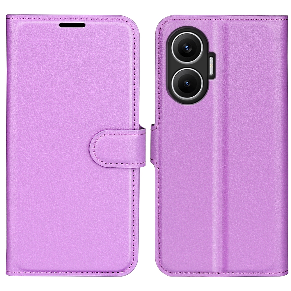 Litchi knižkové puzdro na Xiaomi Poco F7 5G - fialové