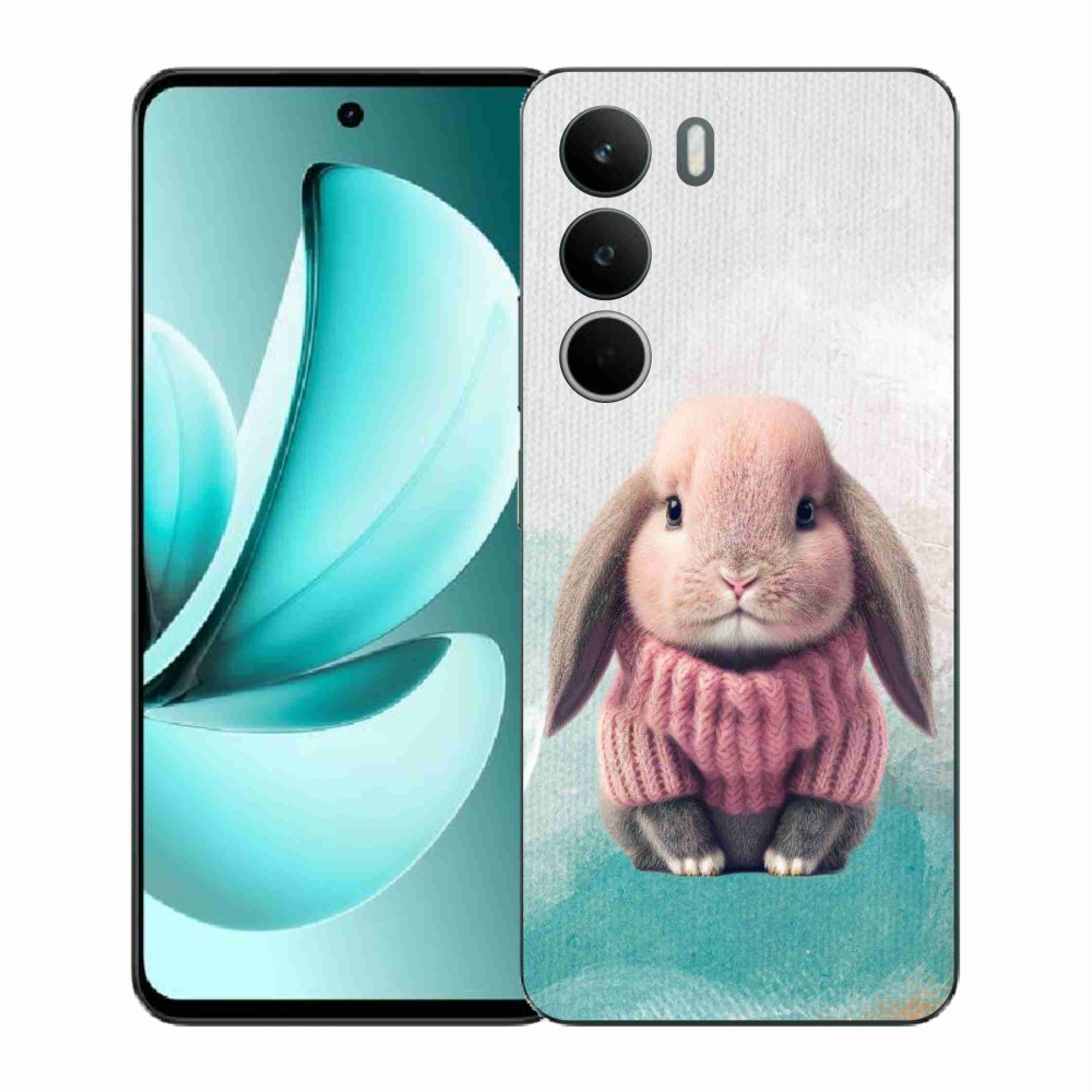Gélový kryt mmCase na Realme C71 - zajačik vo svetri