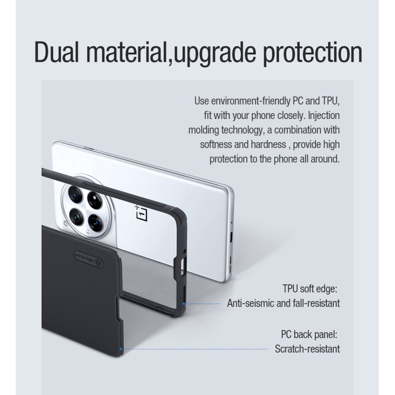 Nillkin Super Frosted PRE Magnetic Zadný Kryt pre OnePlus 12 Black