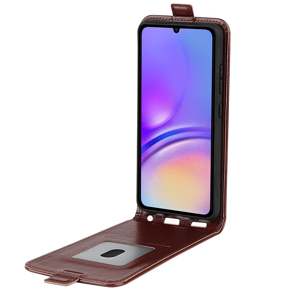 Vertical knižkové púzdro na Samsung Galaxy A06 4G - hnedé