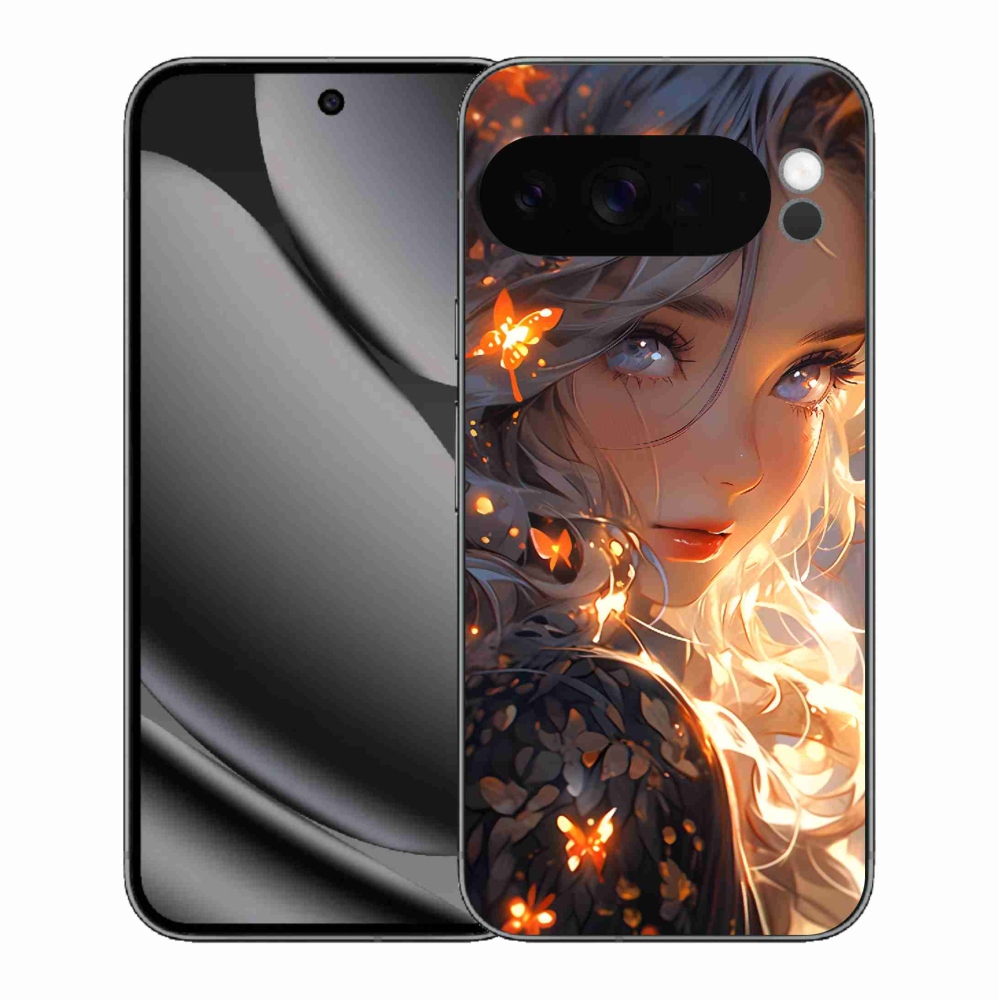 Gélový kryt mmCase na Google Pixel 10 Pro XL - dievča a motýle