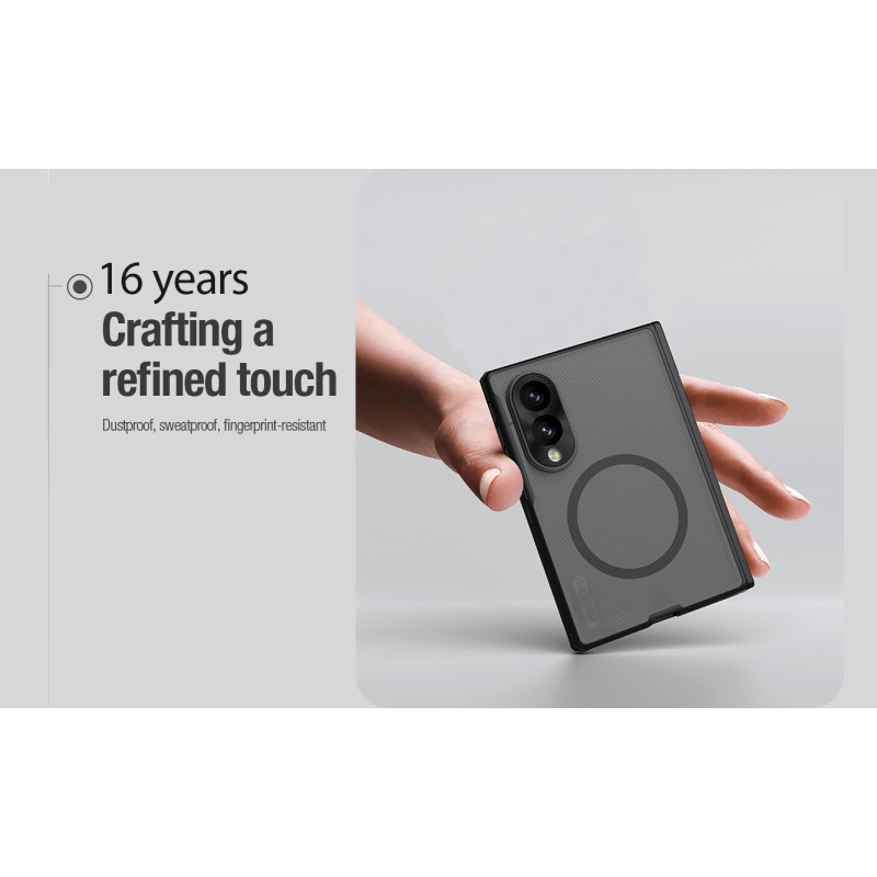 Nillkin Super Frosted FOLD Magnetic zadný kryt pre Samsung Galaxy Z Fold 8, priehľadný čierny