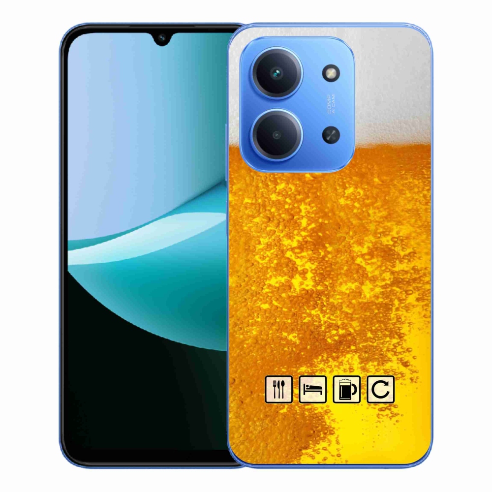 Gélový kryt mmCase na Xiaomi Redmi 15C 4G/5G (173mm) - pivný motív 3