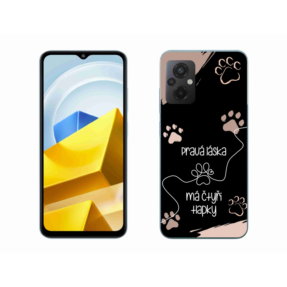 Gélový kryt mmCase na Xiaomi Poco M5 4G - psí motív 1 čierne pozadie