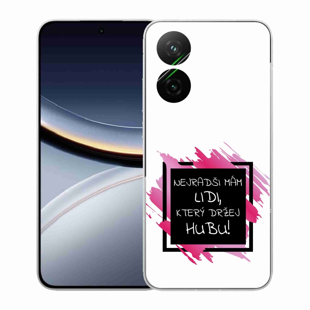 Gélový kryt mmCase na Xiaomi Poco F7 5G - vtipný text 7 čiernobiele pozadie