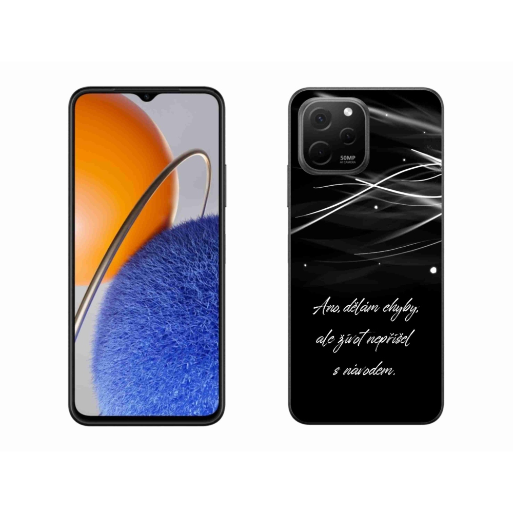 Gélový kryt mmCase na Huawei Nova Y61 - citát čierne pozadie