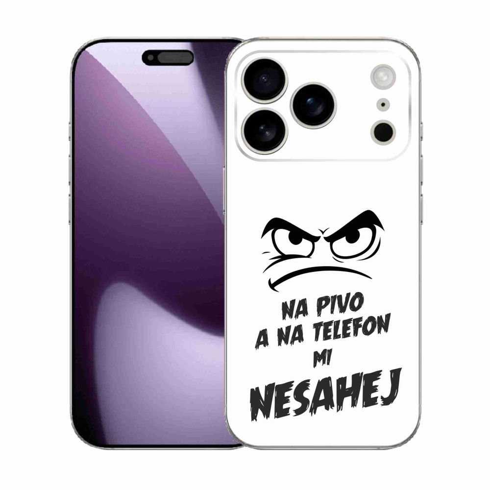Gélový kryt mmCase na iPhone 17 Pro - pivný motív 2 biele pozadie