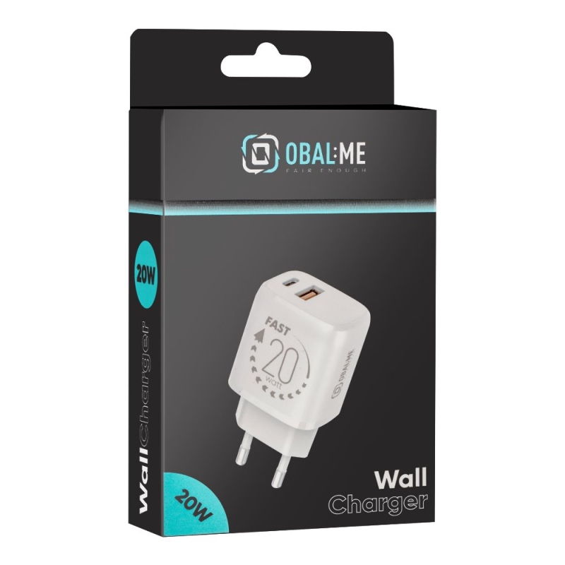 OBAL:ME Cestovná Nabíjačka USB-A + USB-C 20W White