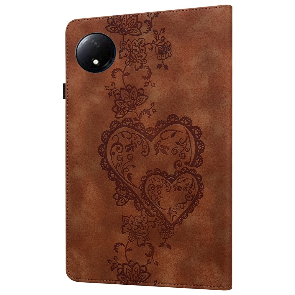 Heart zatváracie púzdro na tablet Xiaomi Redmi Pad SE 8.7 - hnedé