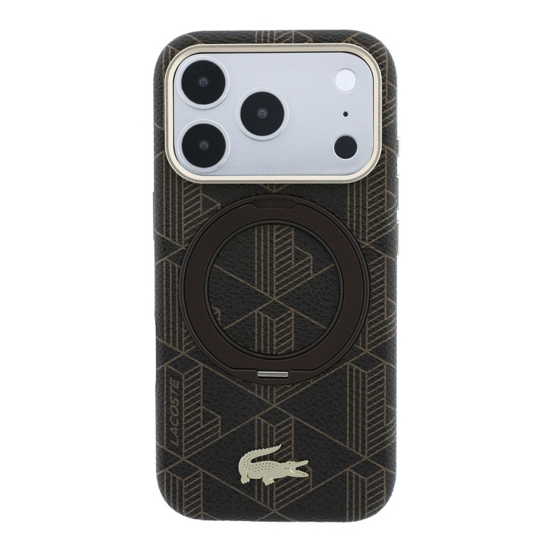 Lacoste PVC Semi Wrap Blend Ring Stand MagSafe zadný kryt pre iPhone 18 Pro v odtieni Light Gold