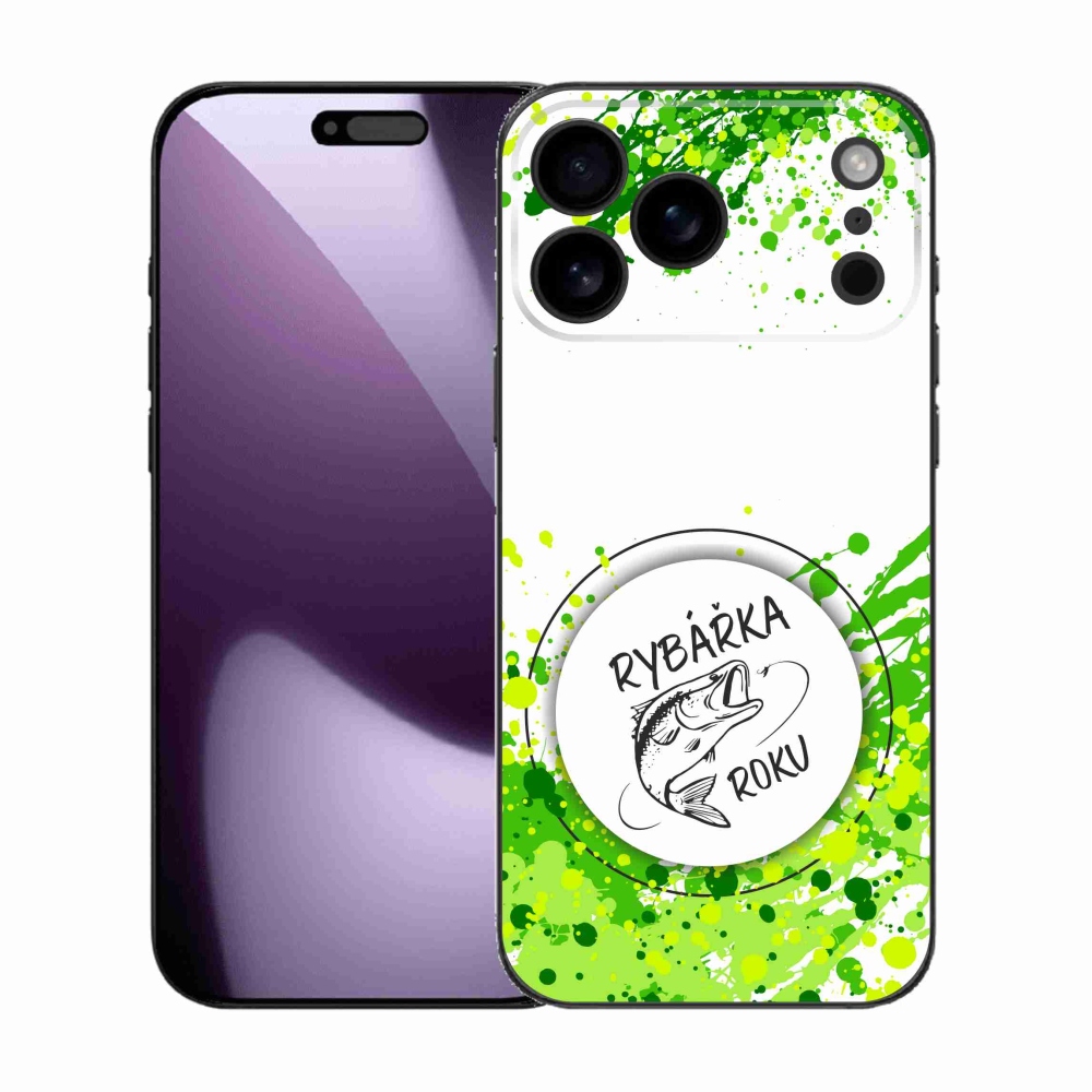 Gélový kryt mmCase na iPhone 17 Pro Max - rybárka roku biele pozadie