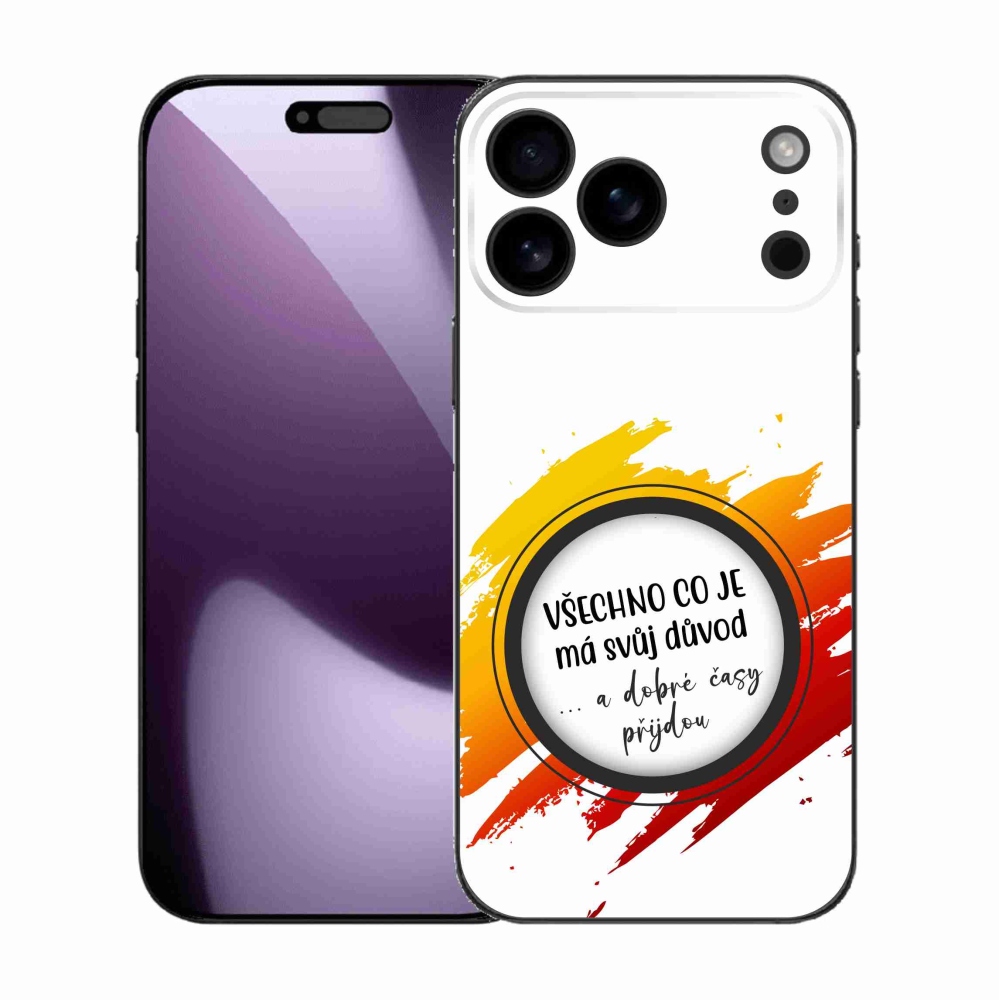 Gélový kryt mmCase na iPhone 17 Pro Max - citát 3 biele pozadie