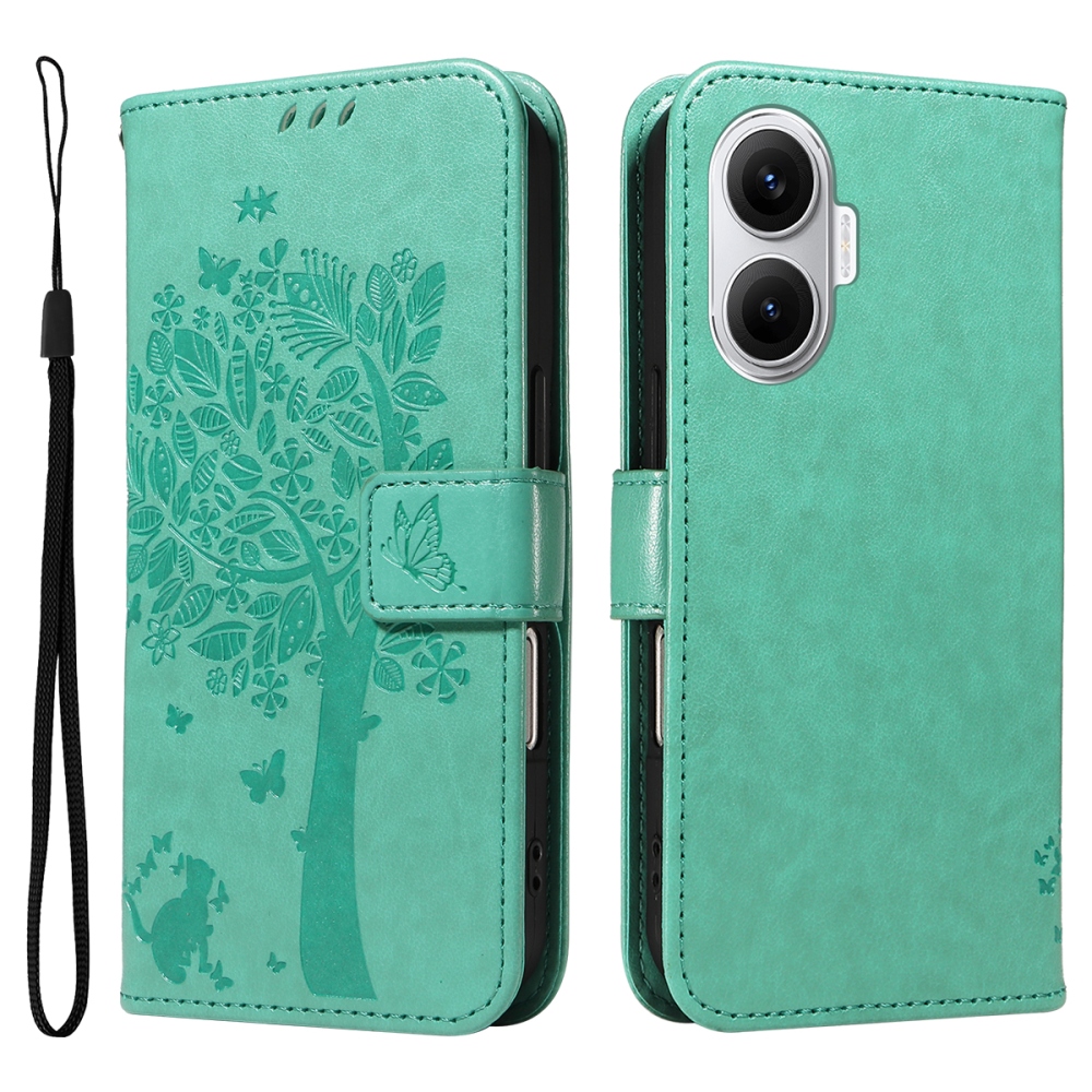 Trees knižkové púzdro na Xiaomi Poco F7 5G - modrozelené