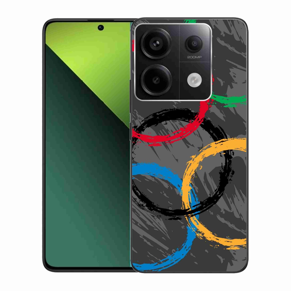 Gélový kryt mmCase na Xiaomi Redmi Note 13 Pro 5G/Poco X6 5G - olympijské kruhy čierne pozadie