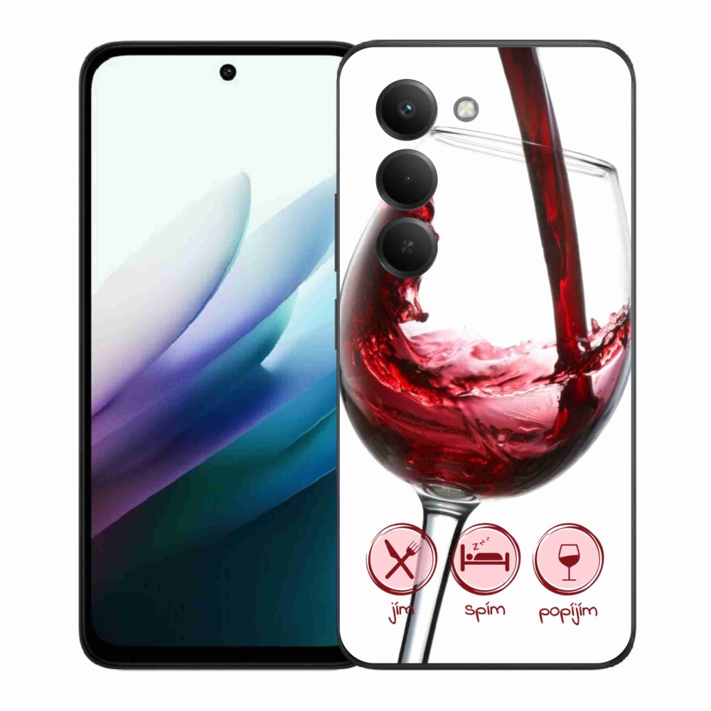 Gélový kryt mmCase na Xiaomi Redmi 15 4G/5G (171mm) - pohár vína červené