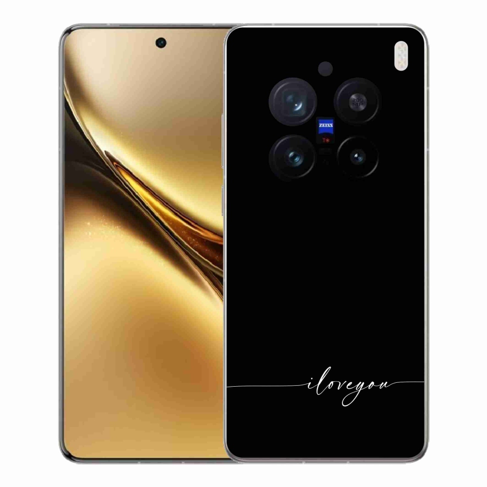 Gélový kryt mmCase na Vivo X200 Pro 5G - I love you čierne pozadie