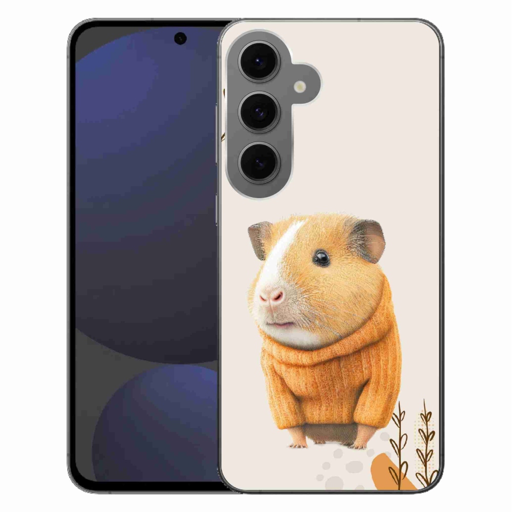 Gélový kryt mmCase na Samsung Galaxy S24 FE - morča vo svetri